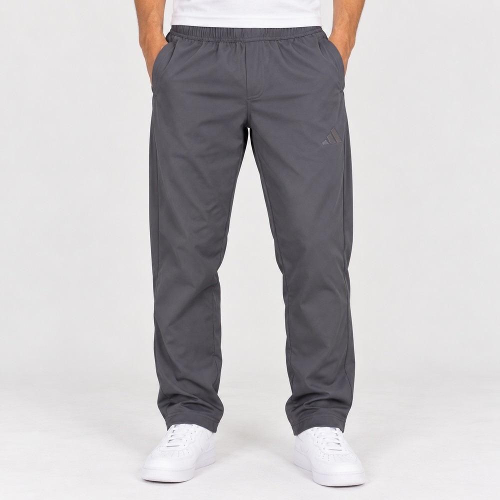 Adidas Medium Athletic Pants Mens Gray Tapered Ankle Zip Joggers